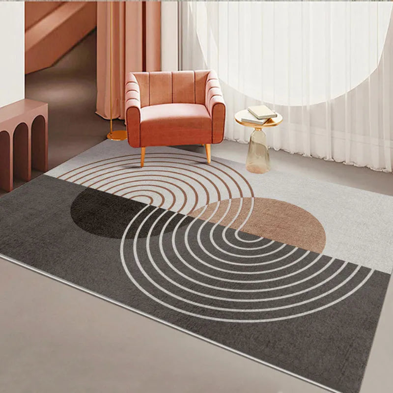 Large rectangular blended carpet with geometric pattern, 60x90cm to 200x300cm, 1.3cm thick, for living room