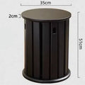 Stackable iron dining stool with round seat in modern simplicity style