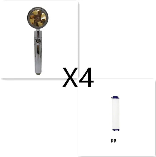ABS water saving shower head with round head, chrome alloy finish, and 360-degree rotating joint