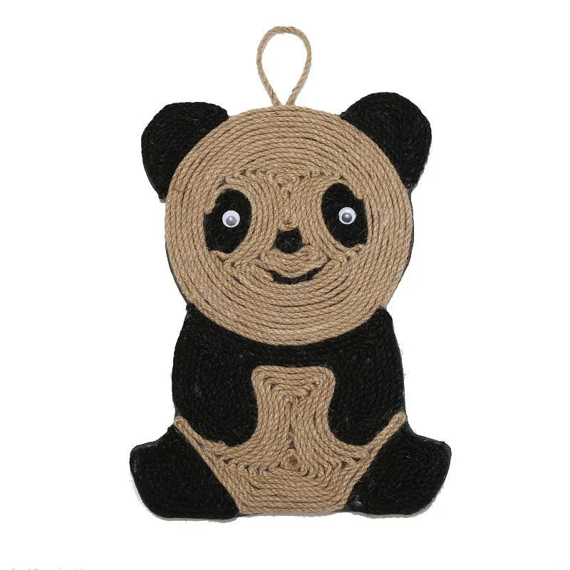 Cat scratching pad in panda colour, 54cm sisal and EVA mat with locked edge and skid-proof bottom