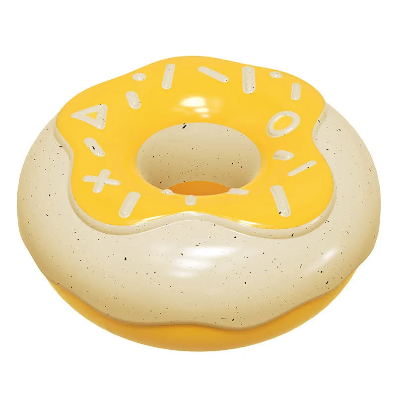 TPR donut-shaped dog toy for molar cleaning with sound feature in three colour options