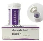 Chlorine dioxide test paper bottle with 50 pieces for waste water concentration detection 0-1000 mg/L