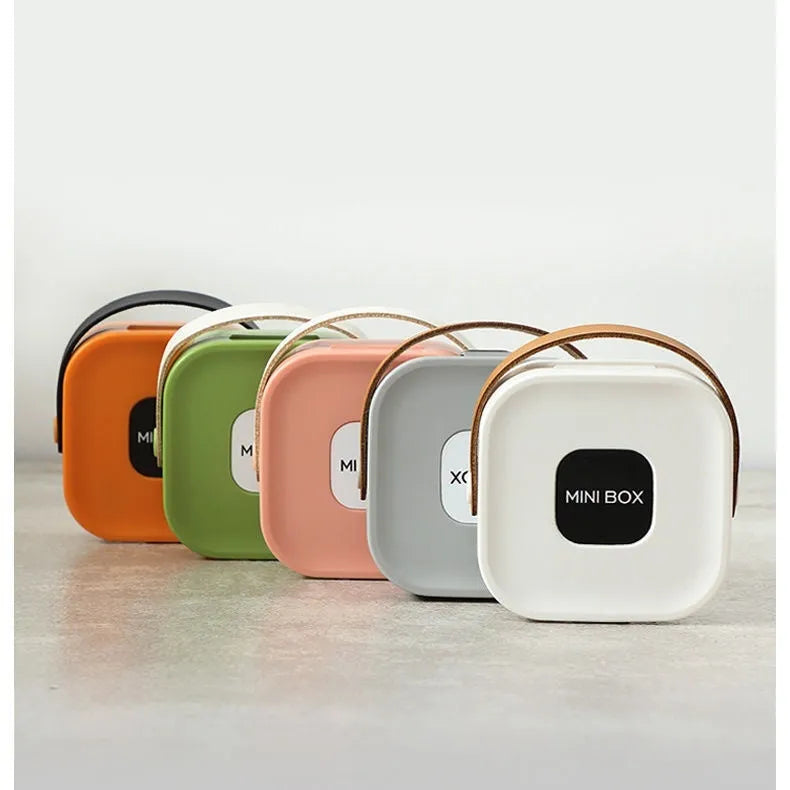 Medium polypropylene storage organiser box with a lid, shown in Nordic White colour.