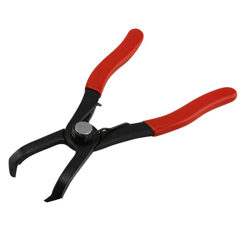 Interior round nail removal pliers with red PVC handles and 50# carbon steel construction