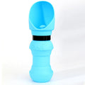 A collapsible silicone folding cup for pets, shown in a green pineapple colour with a 350ml capacity.