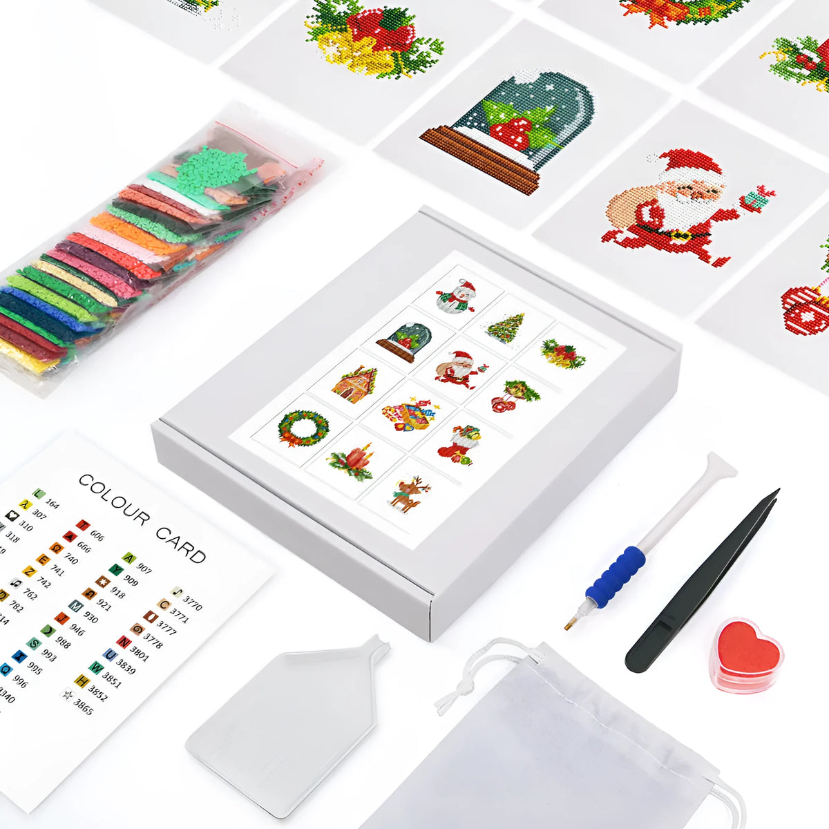 Frameless acrylic diamond painting set in cartoon style, 15x15cm or 18cm painting core, most sets with 12 non-repeating pieces.