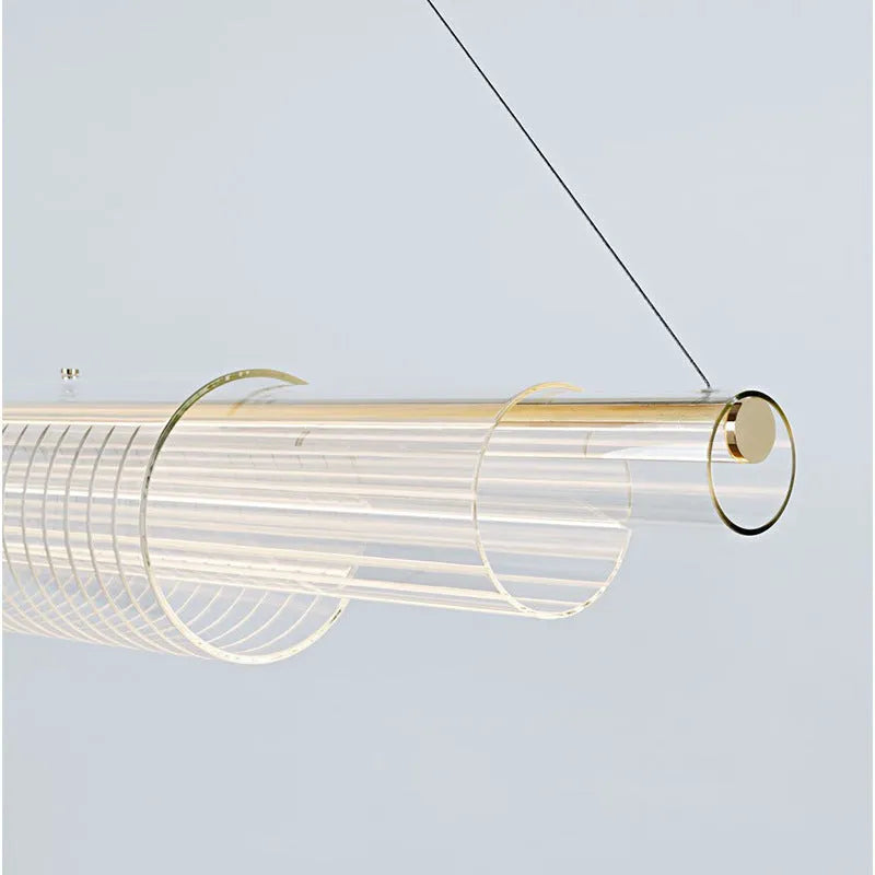 Modern glass pendant lamp with iron body for restaurant ceiling lighting