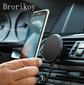 Qi wireless charger car air vent magnetic stand holder for iPhone with universal clamp in black