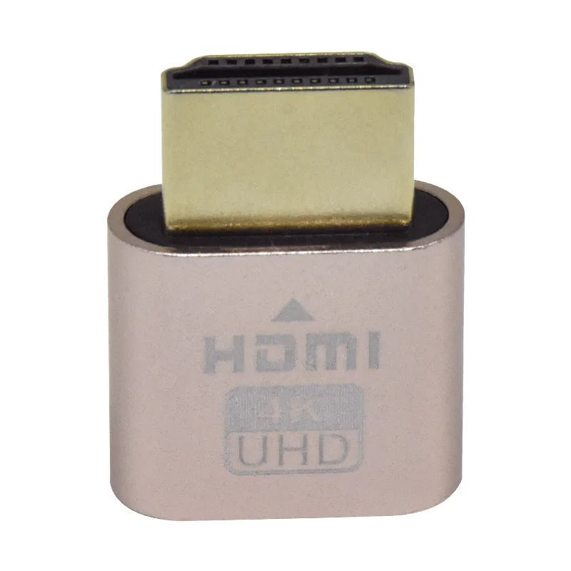 Graphics card HDMI virtual display adapter with 26.5mm plug in multiple metallic finishes