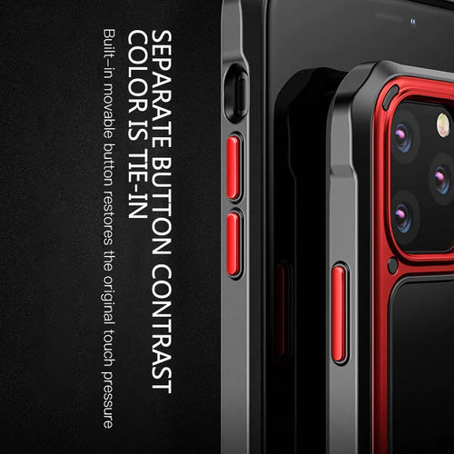 Transparent iPhone 11 mobile phone case in multiple colours showing PU and TPU construction.