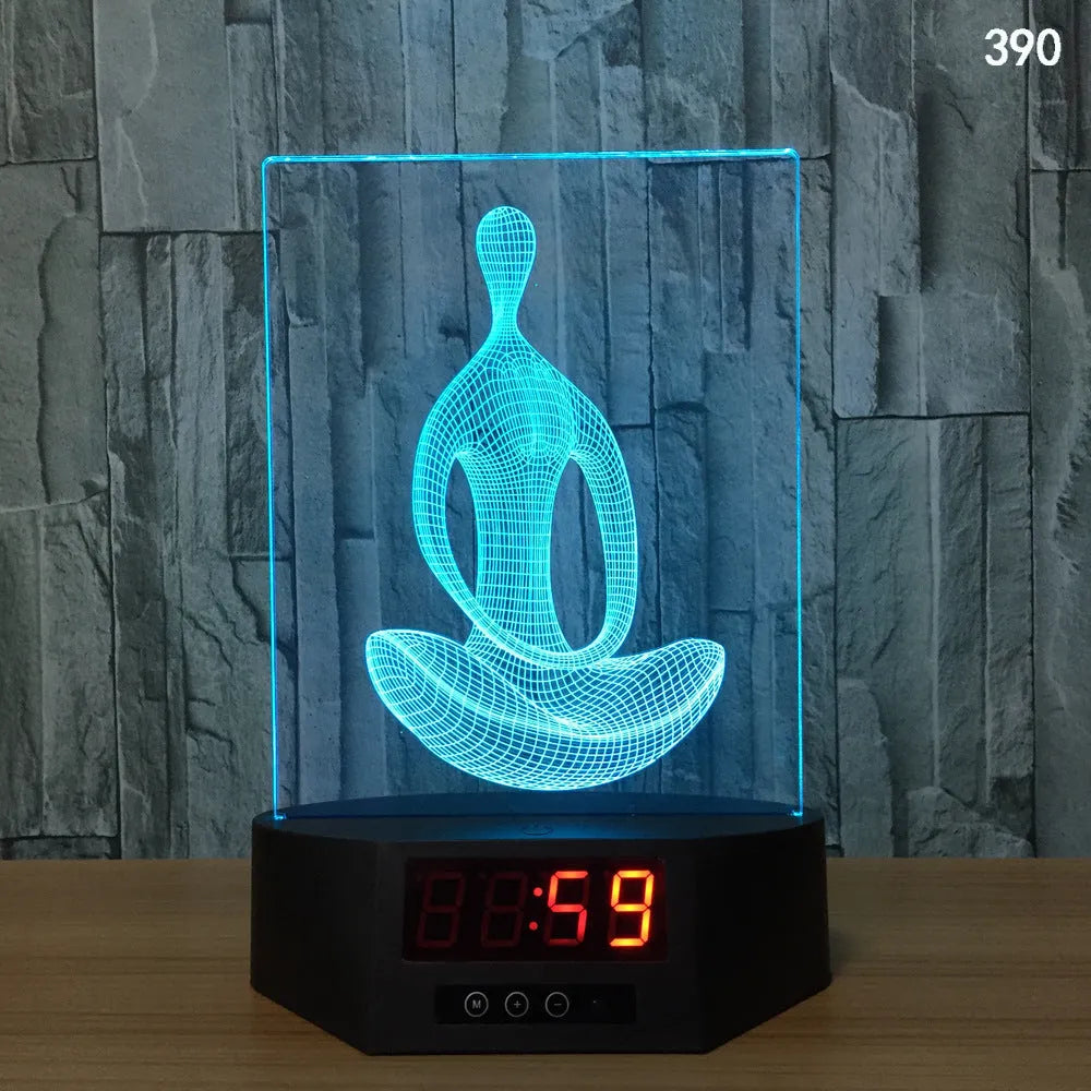 Blue dolphin 3D night light with LED glow on wireless charging base