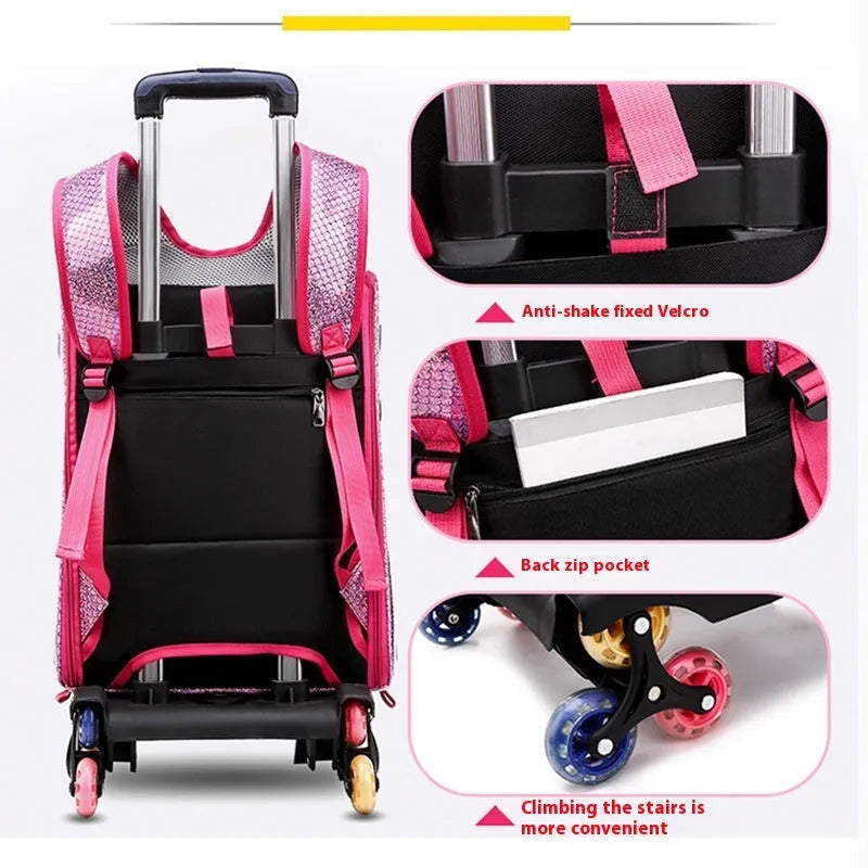 Transparent folding shoulder pet trolley bag for small dogs and cats in blue colour