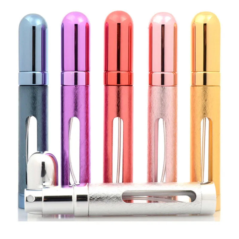 12ml aluminium travel perfume atomiser with glass liner in assorted colours