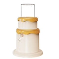 125ml cream cake hamster kettle small pet drinker in high borosilicate glass, 103.5 x 122mm, green pink purple yellow