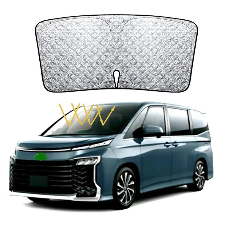 Silver reflective car sunshade cover for Toyota NOAH XOVY 90 series front windshield