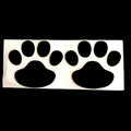 PVC car sticker with hand-shaped brush dog footprints pattern in silver colour, 7cm long.