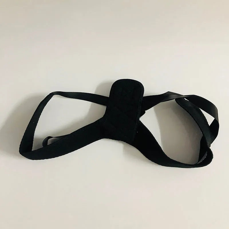 Babaka style nylon back correction posture support belt on a white background.