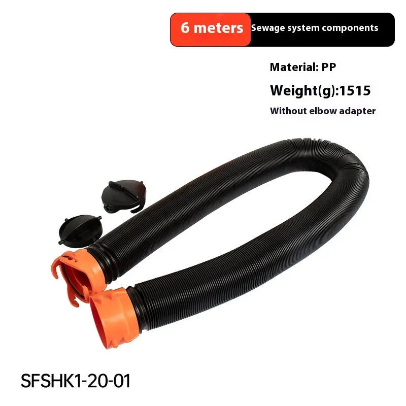 90 degree rotary elbow joint sewage hose for caravan motorhome wastewater drainage