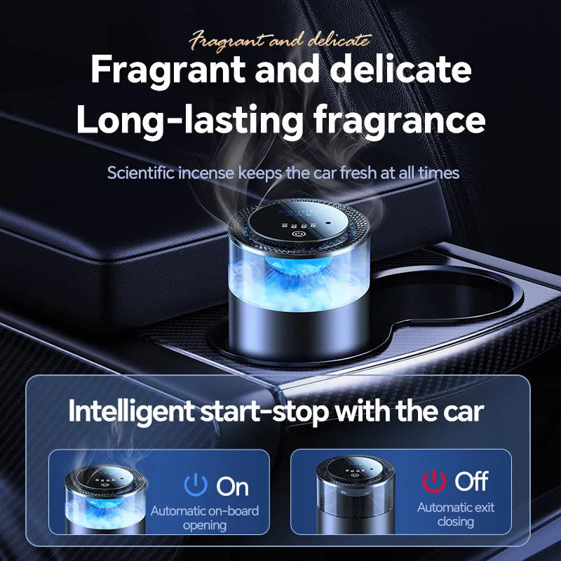 Car aromatherapy diffuser cloud mist air freshener with charging cable for RVs trucks sedans
