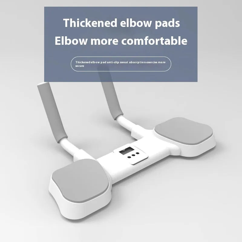 White flat support trainer with alloy aluminium tube frame and ABS plastic components on household surface