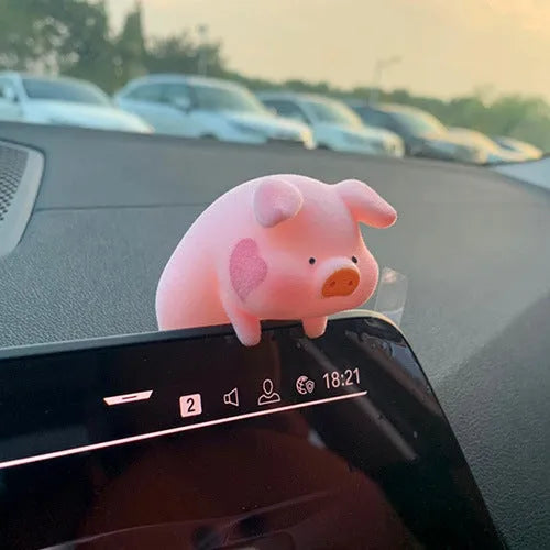Cute cartoon pig resin car dashboard ornament decorative accessory