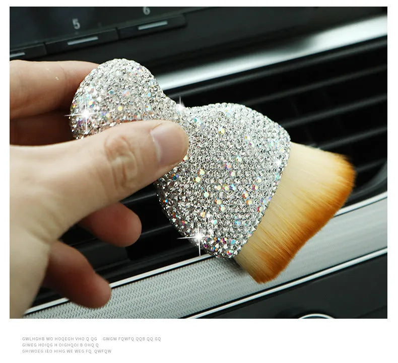 PVC car interior cleaning brush for dust removal on dashboard and vents