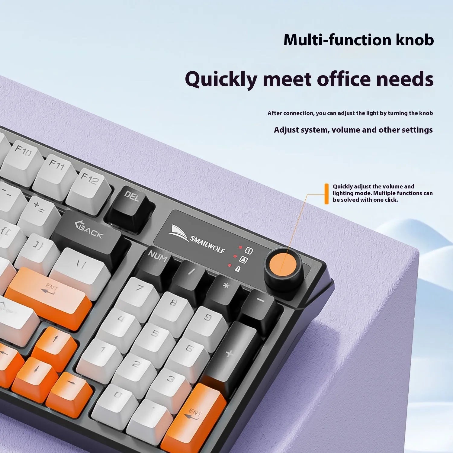 SK15 wired mechanical keyboard for laptops with mixed light green switches in three colour options