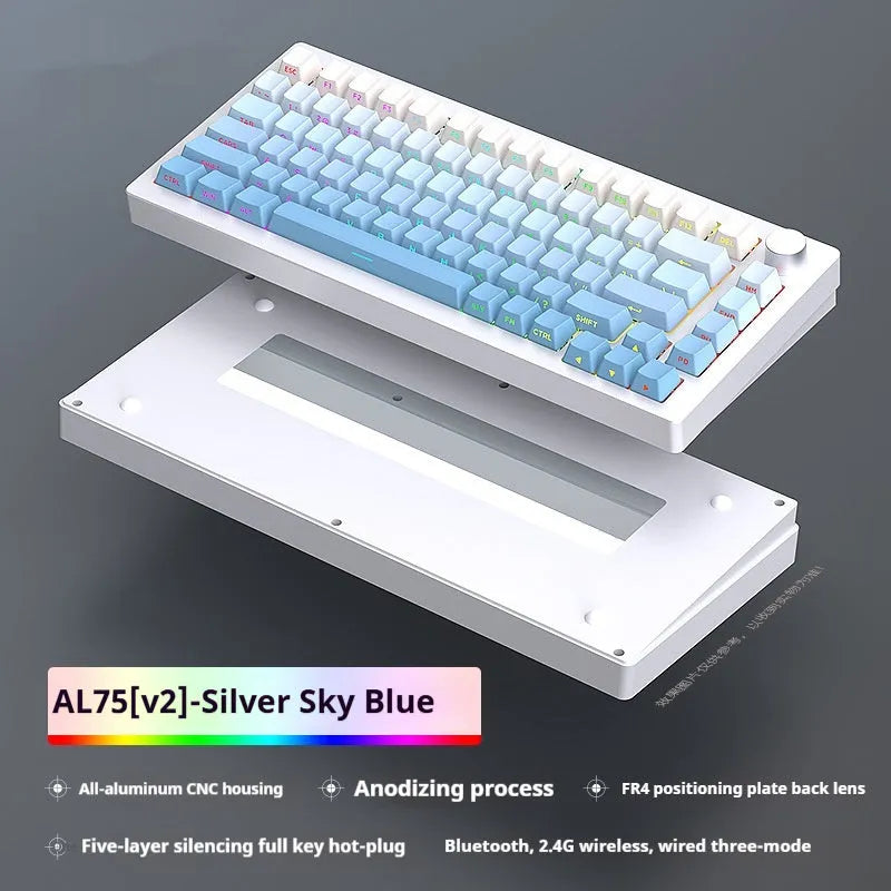 Heiji Snake aluminium mechanical keyboard kit with key puller and switch puller on a desk