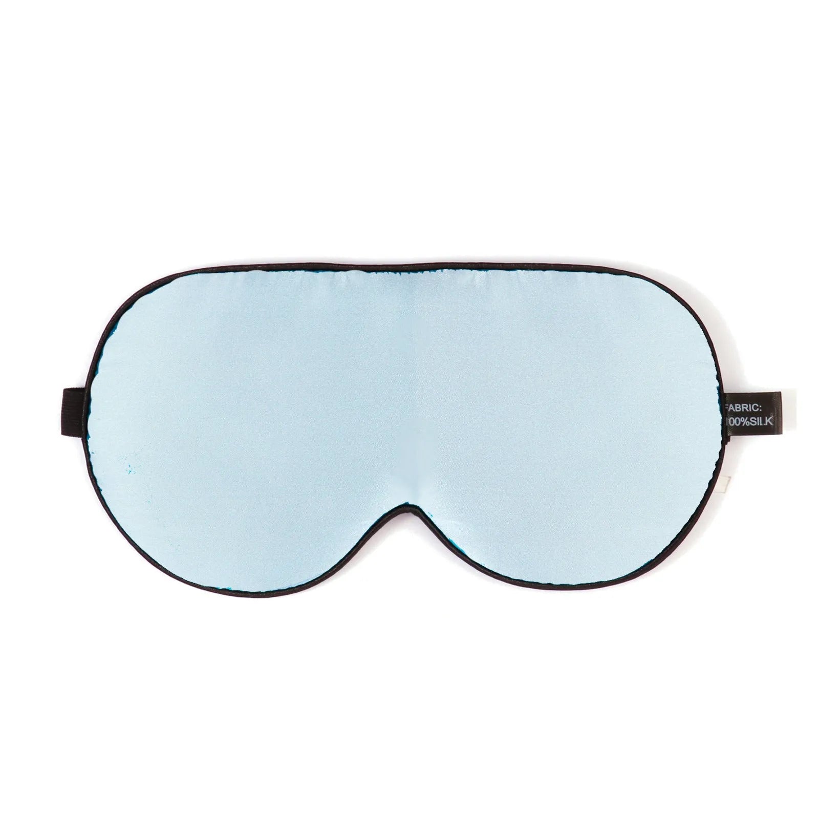 Double-sided mulberry silk eye mask in multiple colour options showing embroidered printed design