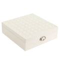 Large capacity jewellery storage box with necklace and ring organiser compartments in red colour