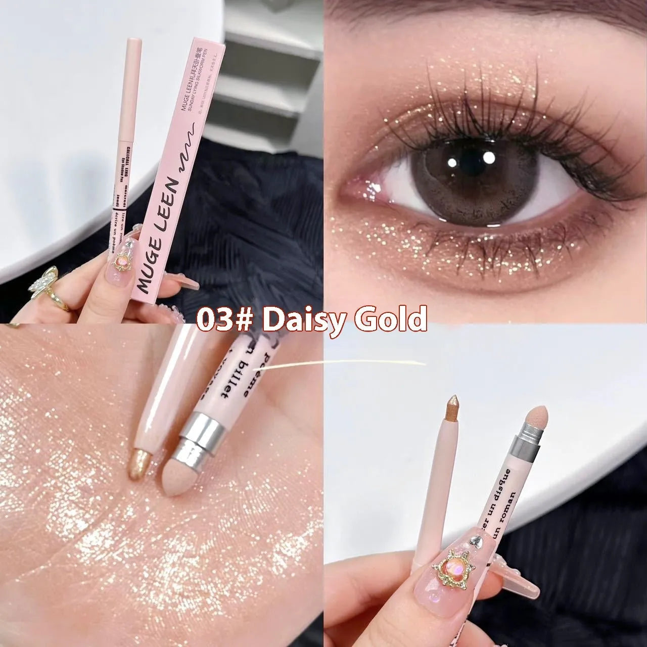 INS style 2-in-1 waterproof eyeliner and eye shadow pen in multiple colour options.