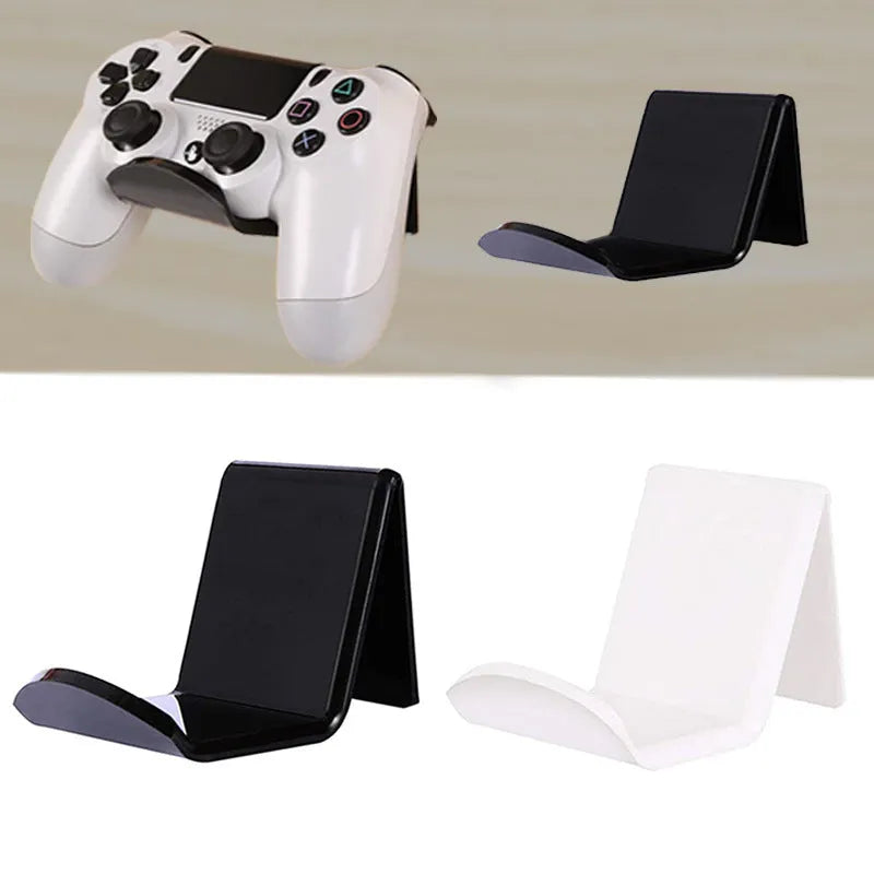 Universal game controller wall bracket in plastic available in black, white and transparent colours