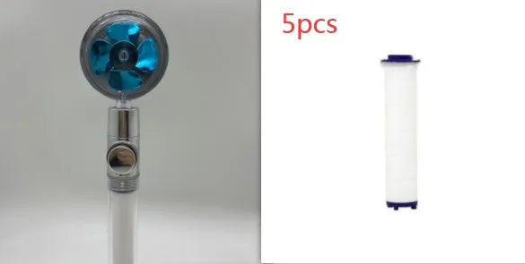 ABS water saving shower head with round head, chrome alloy finish, and 360-degree rotating joint