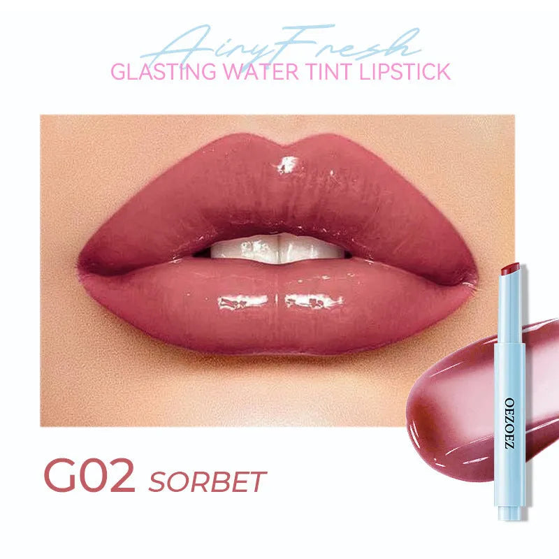 Moisturising lipstick in six colour options with 1.8g content and long-lasting formula