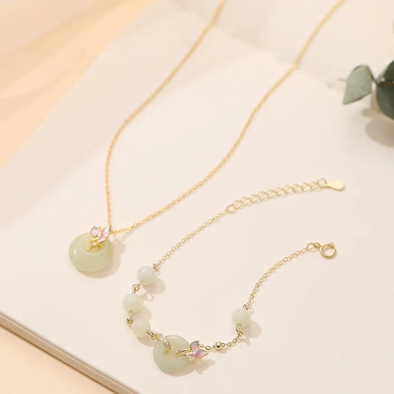 925 silver orchid pendant necklace with a peace buckle fastening on an O-ring chain.