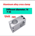 Aluminium alloy same diameter cross clamp fixing clip pillar in multiple sizes 4mm to 60mm