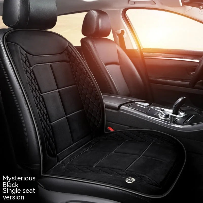 Car heating cushion with automatic temperature control in beige, black or coffee colours