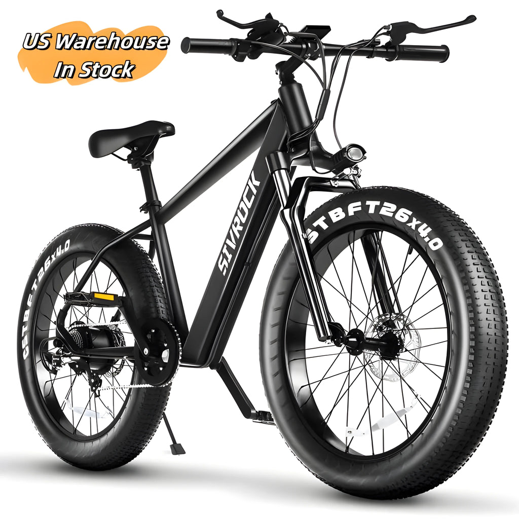SIVROCK V1 professional electric bike with 26x4.0 fat tyres, 1000W motor, aluminium frame, LCD display and disc brakes