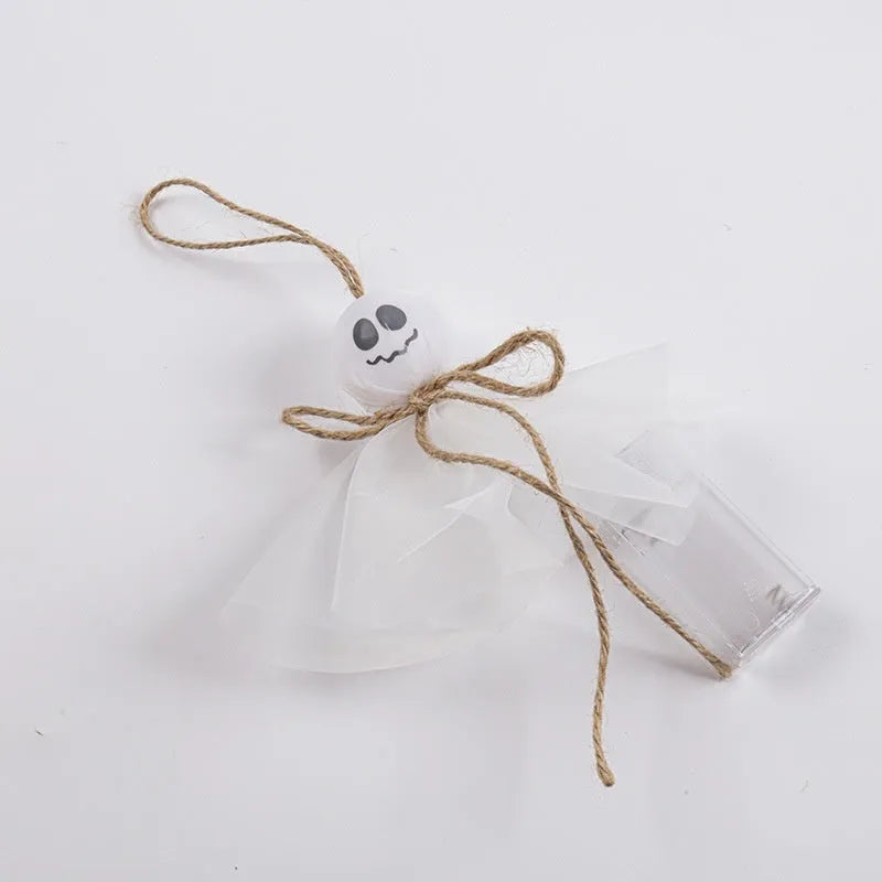 Halloween LED lighting chain with colourful ghost-themed lights and battery box for haunted venue decoration