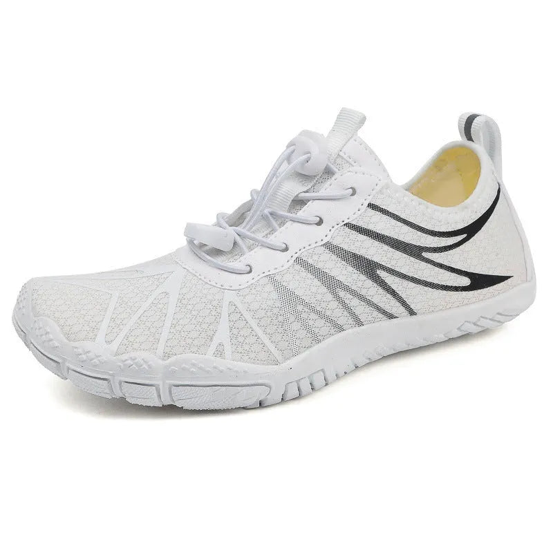 Breathable non-slip running shoes with air layer upper in multiple colour options