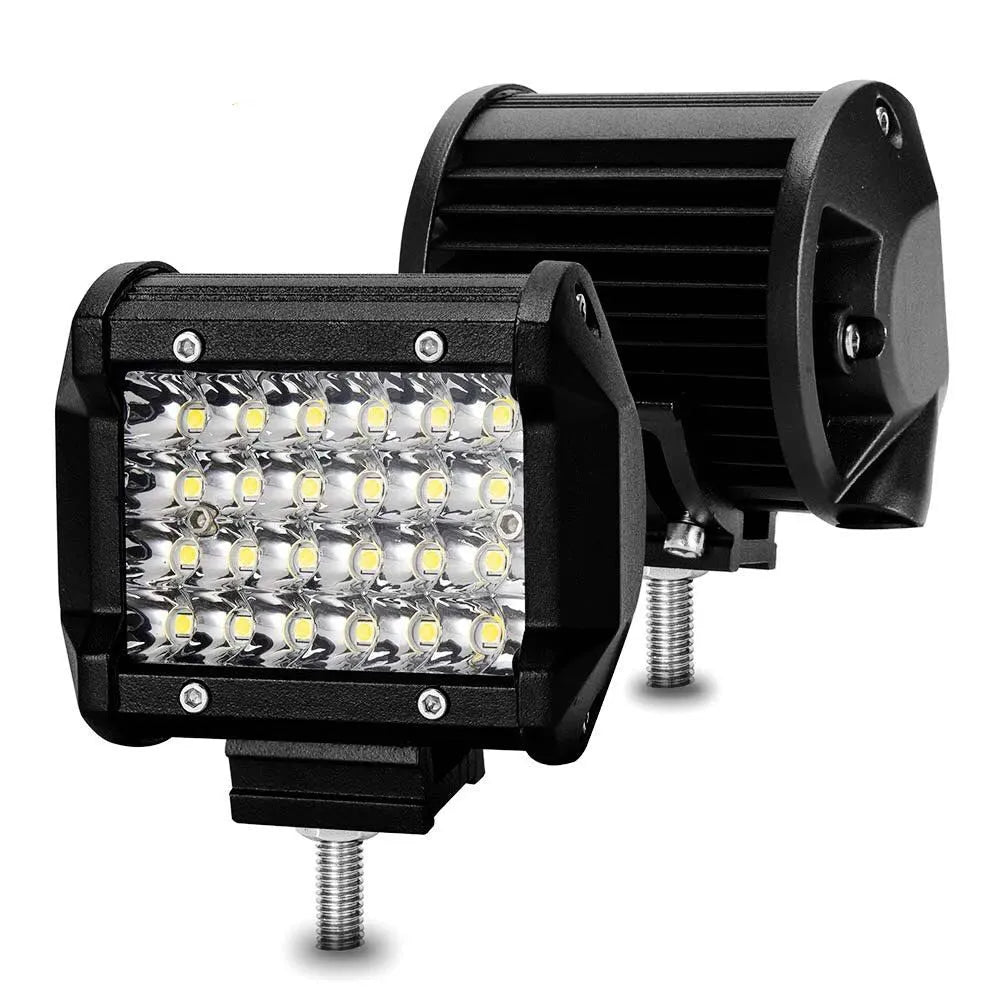 Black LED strip lights with 4 rows of light beads mounted on 304 stainless steel bracket