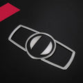 Silver ABS plastic interior sticker for BMW headlight switch frame on 5 Series, 7 Series, X3, and X4 models