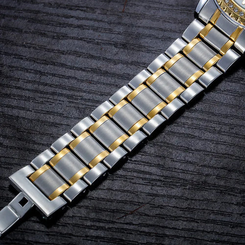 Men's automatic mechanical watch with luminous hands and waterproof case in business style