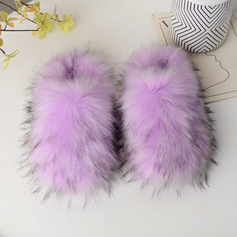 Woolen slippers with USB heating in solid colour, non-slip composite sole, and plush upper for winter home wear