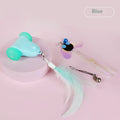 Blue plastic cat toy with smart torque design, 5.5cm length