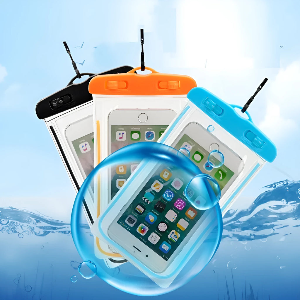 Transparent waterproof luminous mobile phone case in multiple colour options