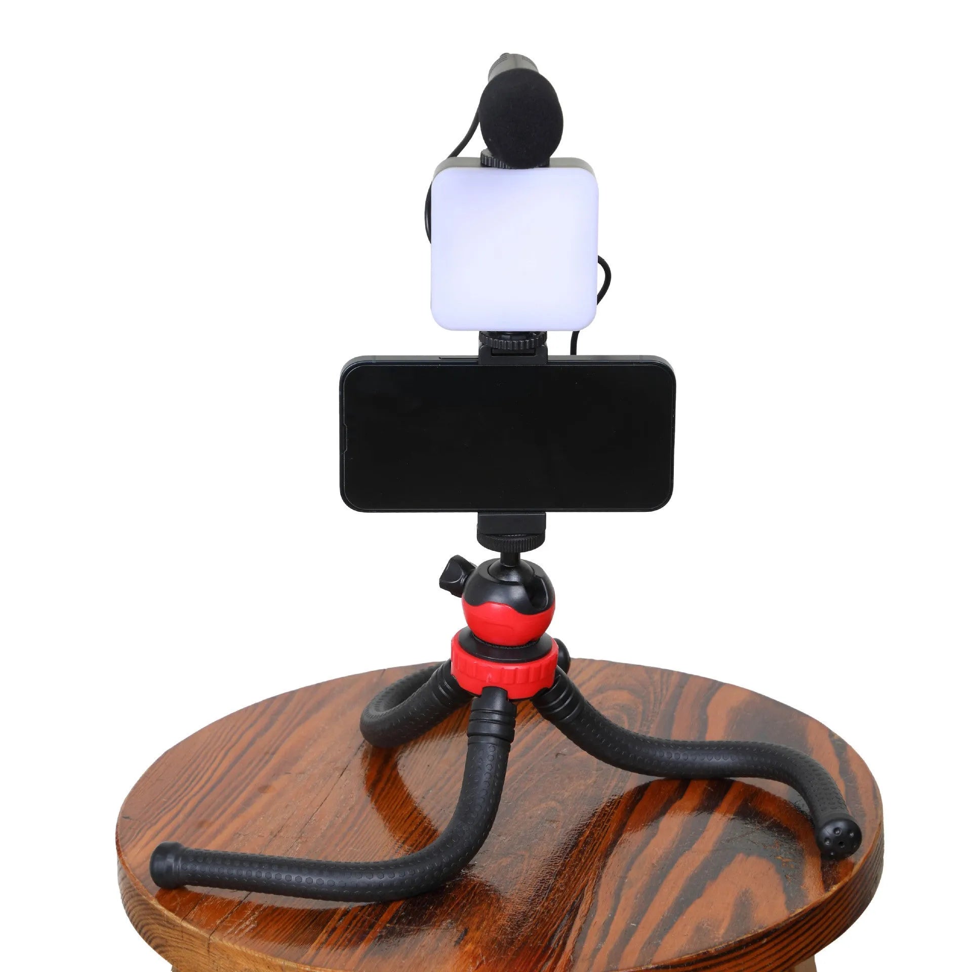 LED mini square outdoor pocket light tripod flash with rotatable head