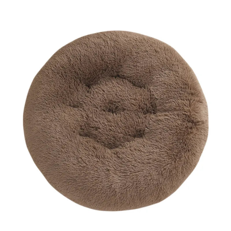 Round plush pet mat dog bed in multiple colours and sizes from 40cm to 120cm for dogs