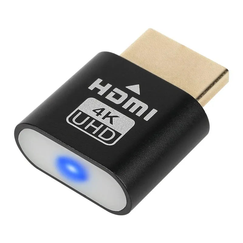 Graphics card HDMI virtual display adapter with 26.5mm plug in multiple metallic finishes