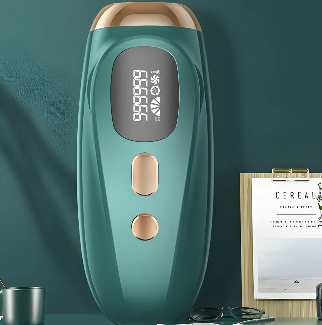 IPL hair removal device with photon rejuvenation, 5 energy gears, 430nm-1200nm, green or white, 200g